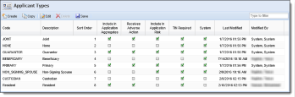 Applicant Types